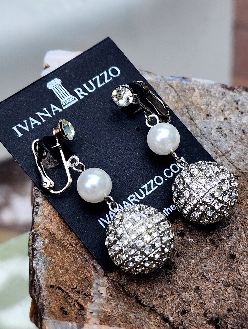 Silver Ball Earrings Designer Hypoallergenic Jewelry Luxury Crystals